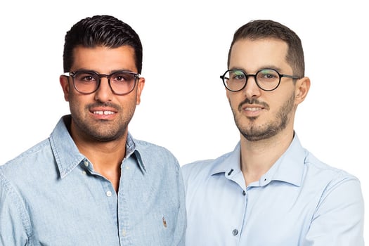 מימין: מאור אוחנה, מנכ״ל רשת ייעוץ המשכנתאות דרכנו, צילום: אדיר אסרף; אוהד אסרף, מנכ״ל ובעלים ארי מגורים שיווק נדל״ן, צילום: רז רוגובסקי